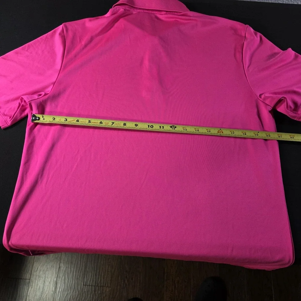 Adidas  Mens Adi Performance Polo Solar Pink‎ Sports Golf Medium